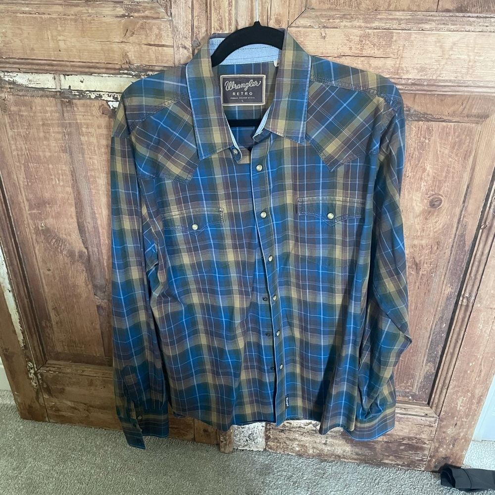 Wrangler retro pearl snap button down